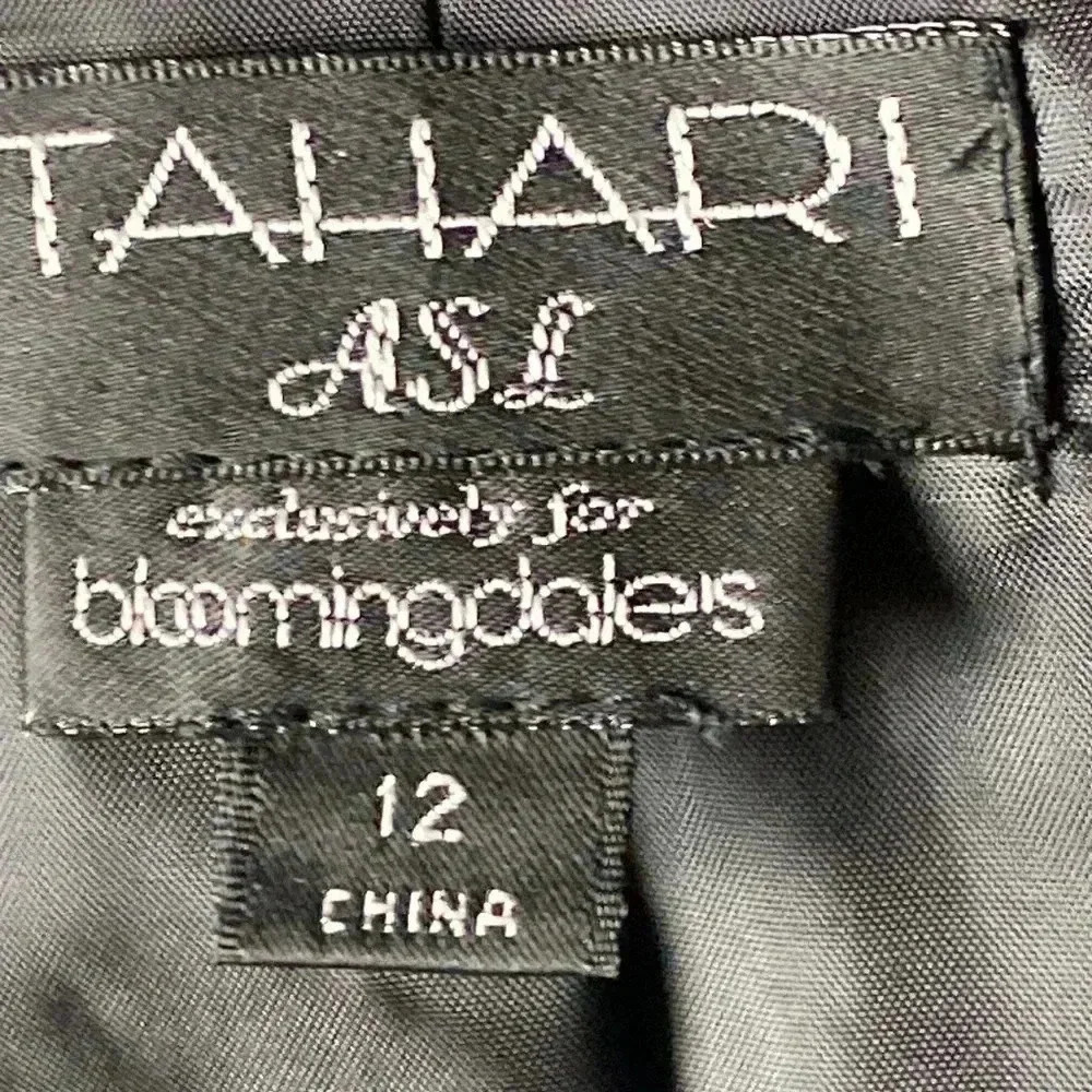 NEW TAHARI ASL THEODORA SUIT JACKET WO‎ SIZE 12 BLACK IVORY SMALL PLAID LINED - Picture 3 of 14